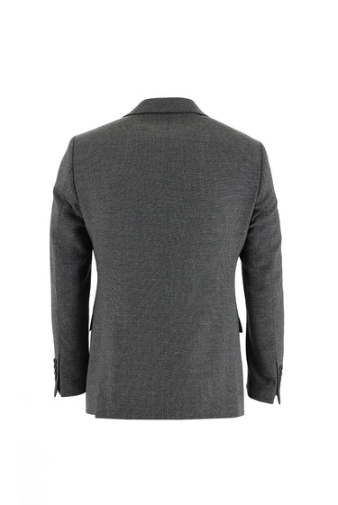 Siyah Kuşgözü Yünlü Takım Elbise