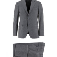 Koyu Lacivert Slim Fit Dar Kesim Yünlü Kuşgözü Takım Elbise