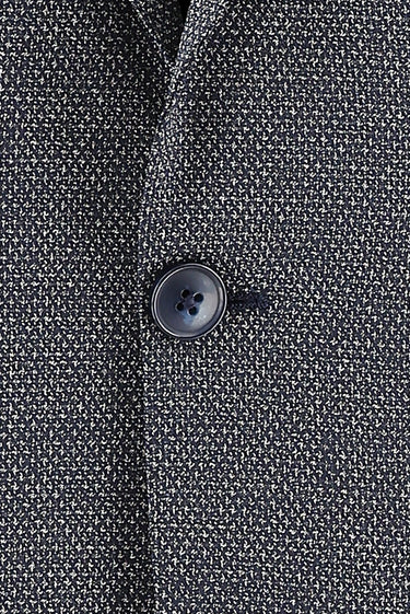 Koyu Lacivert Kuşgözü Yünlü Takım Elbise