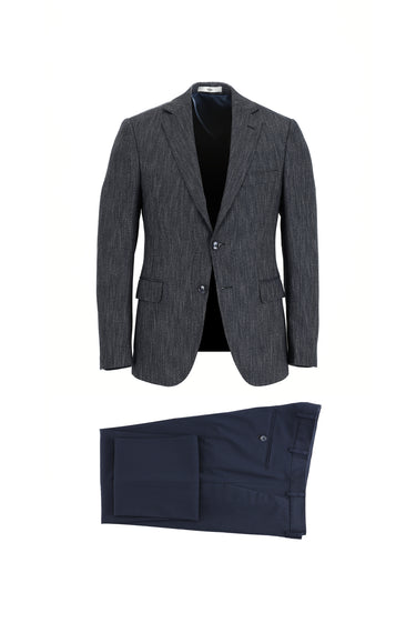 Orta Lacivert Slim Fit Dar Kesim Kombinli Takım Elbise