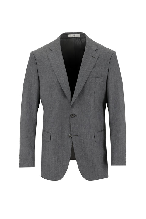 Açık Antrasit 6 Drop Regular Fit Standart Kesim Yünlü Desenli Takım Elbise