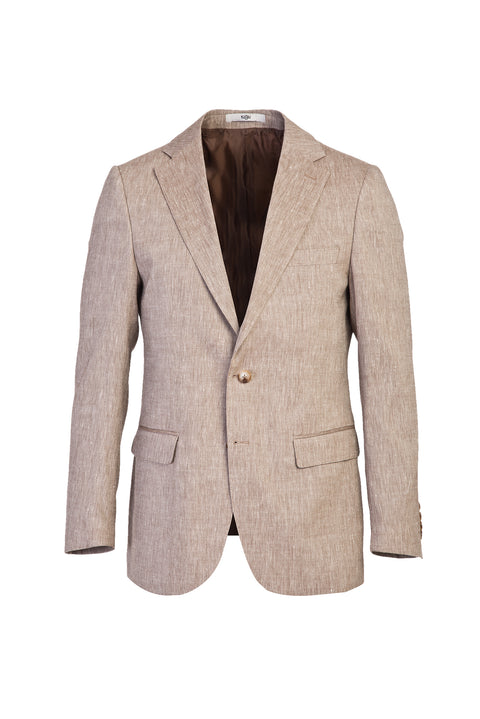 Acı Kahve Melanj 6 Drop Regular Fit Standart Kesim Klasik Ceket