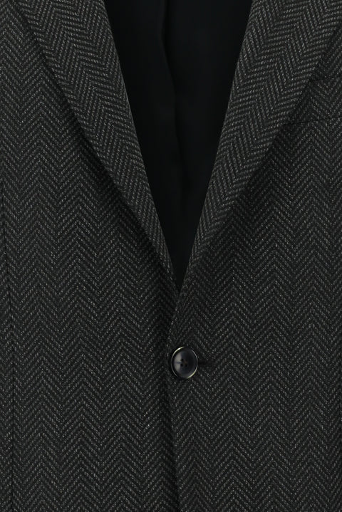 Siyah 6 Drop Regular Fit Standart Kesim Balıksırtı Ceket