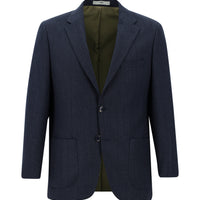 Medium Navy 6 Drop Regular Fit Standard Cut Herringbone Jacket