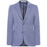 Açık Mavi Slim Fit Dar Kesim Spor Pamuk Ceket