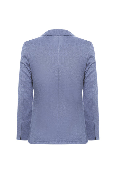 Açık Mavi Slim Fit Dar Kesim Spor Pamuk Ceket