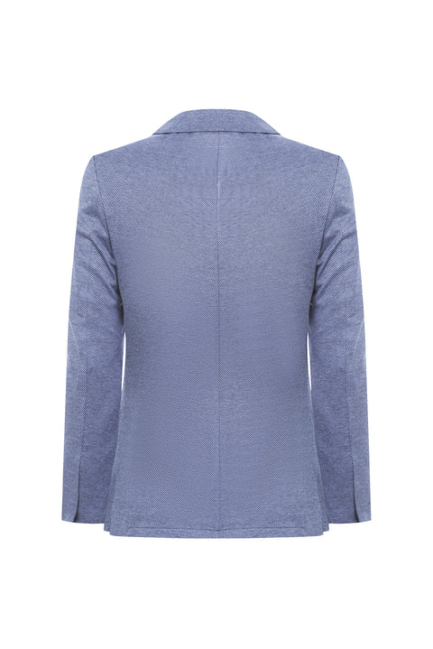 Açık Mavi 7 Drop Slim Fit Dar Kesim Spor Pamuk Ceket