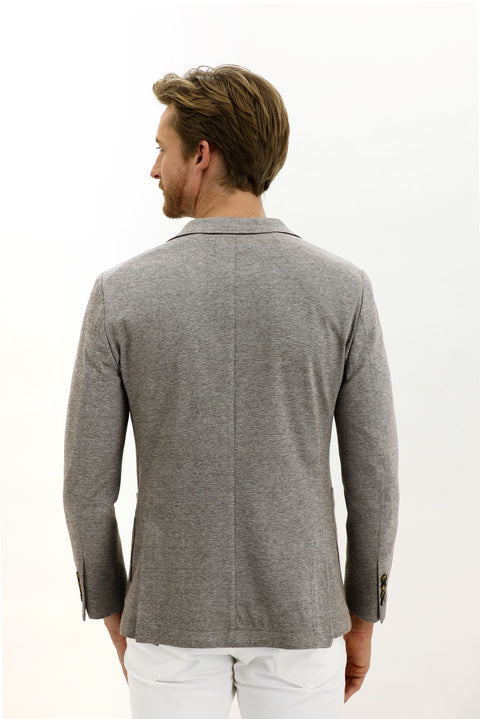 Orta Kahve 7 Drop Slim Fit Dar Kesim Ceket