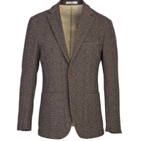 Koyu Kahve Regular Fit Spor Desenli Ceket