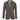 Koyu Kahve Slim Fit Dar Kesim Spor Desenli Ceket