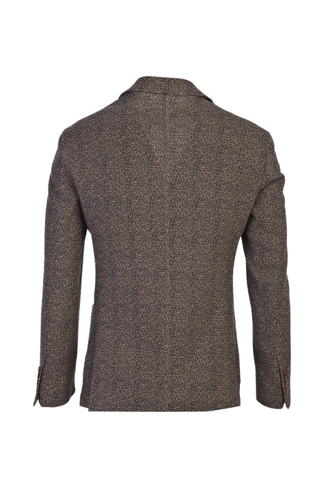 Koyu Kahve 6 Drop Regular Fit Standart Kesim Spor Desenli Ceket