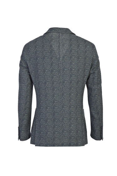 Koyu Petrol Slim Fit Dar Kesim Spor Desenli Ceket