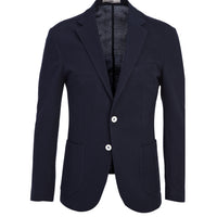 Siyah Lacivert Slim Fit Dar Kesim Kuşgözü Pamuk Ceket