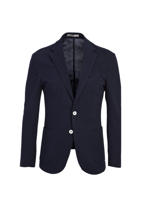 Siyah Lacivert 7 Drop Slim Fit Dar Kesim Ceket