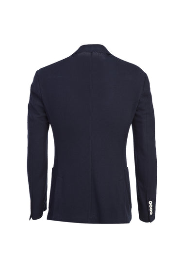 Siyah Lacivert Slim Fit Dar Kesim Kuşgözü Pamuk Ceket