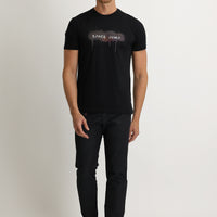 Siyah Regular Fit Likralı Denim Look Pantolon