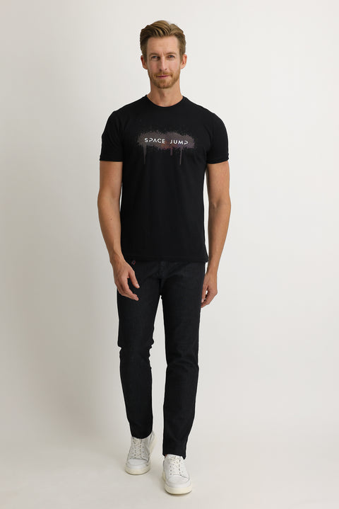 Siyah 4 Drop Relaxed Fit Rahat Kesim Likralı Denim Look Pantolon