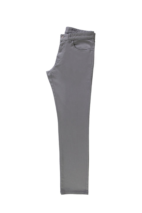 Medium Grey Slim Fit Stretch Canvas / Chino Trousers