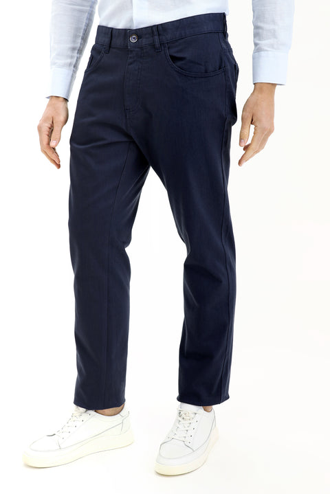 İndigo Slim Fit Dar Kesim Likralı Kanvas / Chino Pantolon