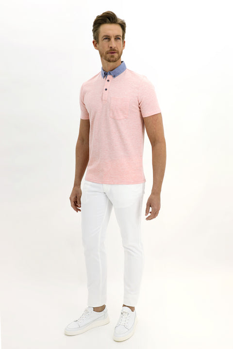 Beyaz 7 Drop Slim Fit Dar Kesim Likralı Kanvas / Chino Pantolon