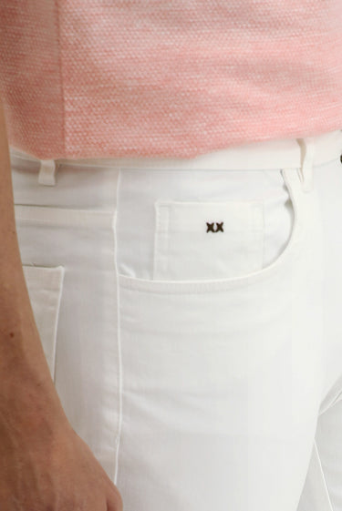  Beyaz Slim Fit Dar Kesim Likralı Kanvas / Chino Pantolon