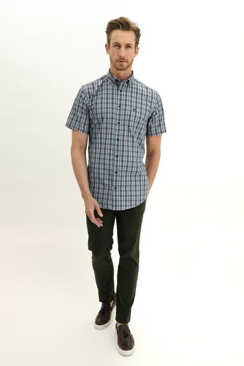 Orta Haki 7 Drop Slim Fit Dar Kesim Likralı Kanvas / Chino Pantolon