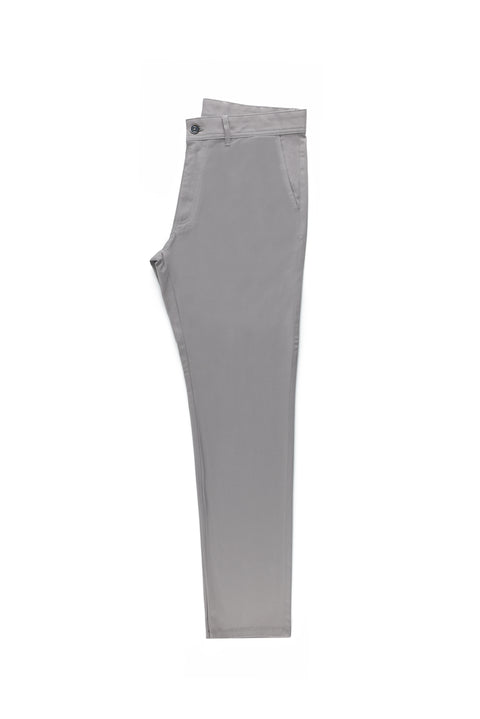 Orta Füme 7 Drop Slim Fit Dar Kesim Likralı Kanvas / Chino Pantolon