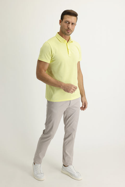 Stone Relaxed Fit Stretch Canvas / Chino Trousers
