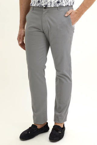  Açık Gri 6 Drop Regular Fit Standart Kesim Likralı Kanvas / Chino Pantolon