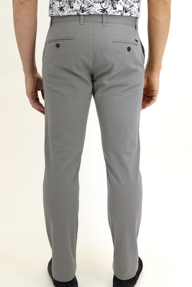 Açık Gri Regular Fit Likralı Kanvas / Chino Pantolon