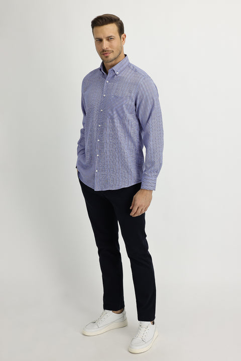 Koyu Lacivert 4 Drop Relaxed Fit Rahat Kesim Likralı Kanvas / Chino Pantolon