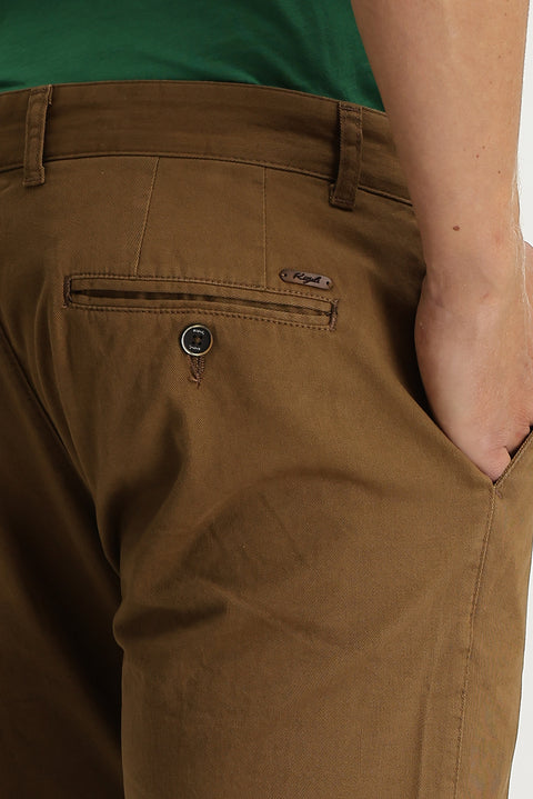 Açık Kahve  Slim Fit Dar Kesim Likralı Kanvas / Chino Pantolon