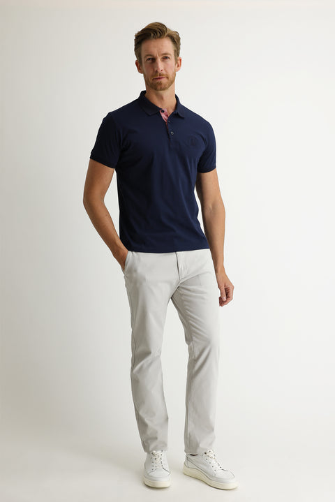 Stone Slim Fit Stretchy Canvas / Chino Trousers