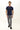 Orta Füme Slim Fit Dar Kesim Likralı Kanvas / Chino Pantolon