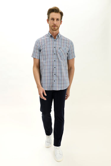 Koyu Lacivert Slim Fit Dar Kesim Likralı Kanvas / Chino Pantolon