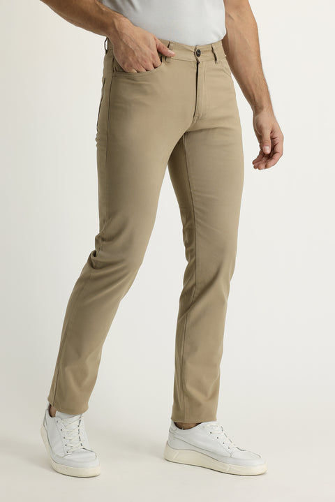 Camel Relaxed Fit Rahat Kesim Likralı Kanvas / Chino Pantolon