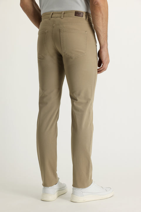 Camel 7 Drop Slim Fit Dar Kesim Likralı Kanvas / Chino Pantolon