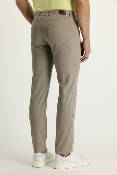 Açık Vizon Slim Fit Dar Kesim Likralı Kanvas / Chino Pantolon