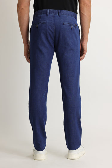 Açık Mavi Regular Fit Likralı Denim Look Pantolon