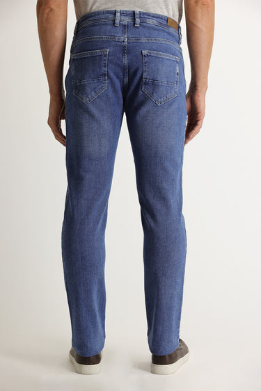 Havacı Mavi Regular Fit Likralı Denim Pantolon