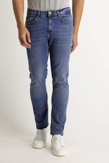 Açık Mavi Slim Fit Dar Kesim Likralı Denim Pantolon