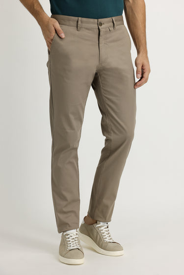 Açık Vizon Regular Fit Likralı Kanvas / Chino Pantolon