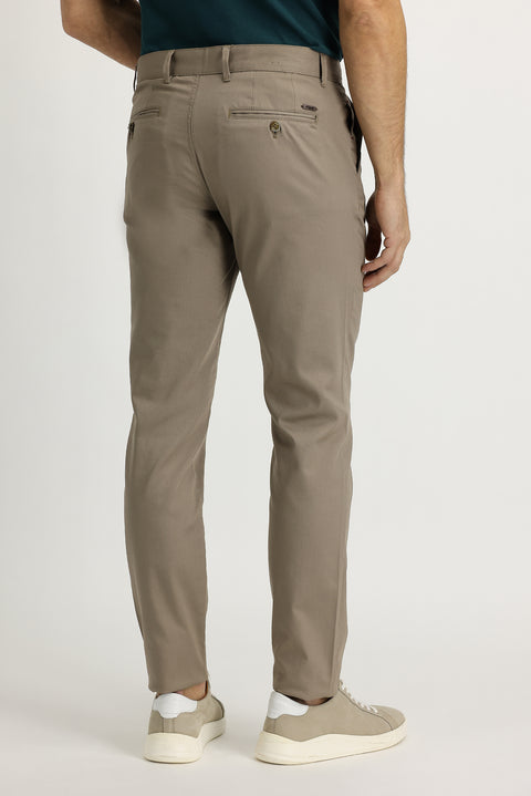 Açık Vizon Regular Fit Standart Kesim Likralı Kanvas / Chino Pantolon