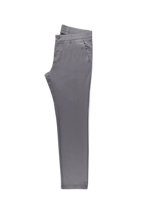 Orta Füme Relaxed Fit Rahat Kesim Saten Likralı Kanvas / Chino Pantolon