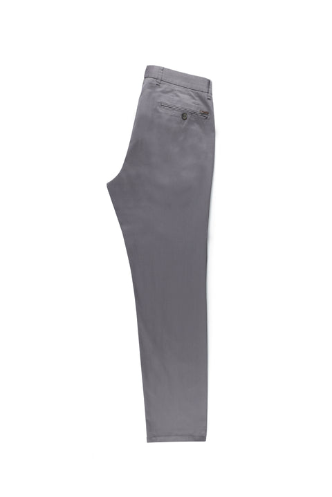 Orta Füme Relaxed Fit Rahat Kesim Saten Likralı Kanvas / Chino Pantolon
