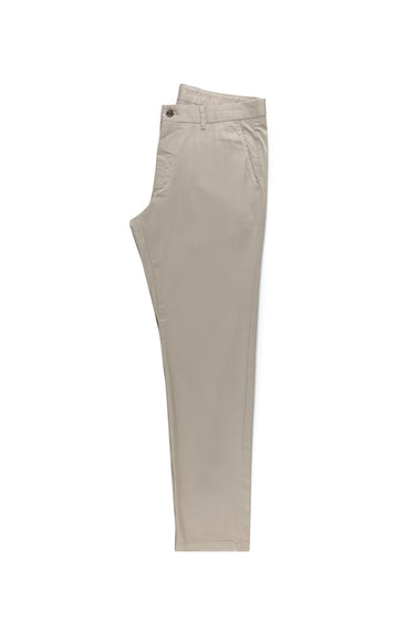 Orta Bej Regular Fit Saten Likralı Kanvas / Chino Pantolon