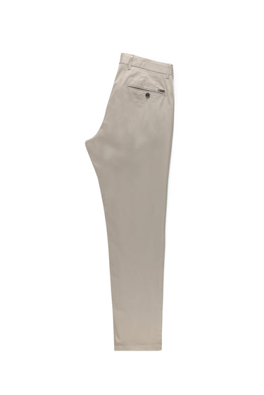 Orta Bej Regular Fit Saten Likralı Kanvas / Chino Pantolon