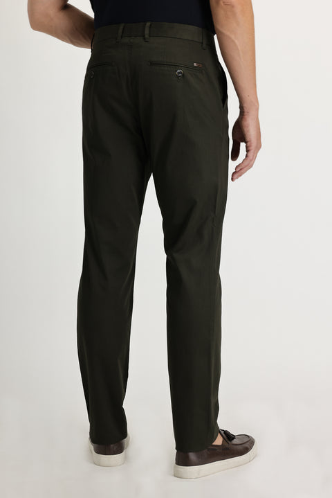 Orta Haki 4 Drop Relaxed Fit Rahat Kesim Saten Likralı Kanvas / Chino Pantolon