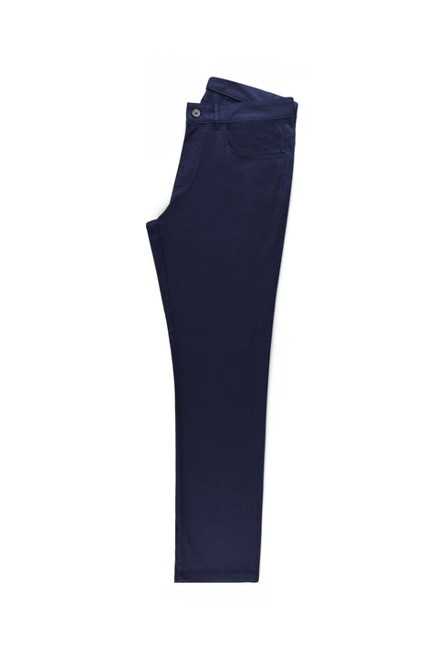 Açık Lacivert Relaxed Fit Rahat Kesim Likralı Kanvas / Chino Pantolon