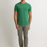 Light Khaki Regular Fit Standard Cut Stretchy Canvas / Chino Trousers